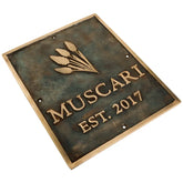 Plaque d'adresse en laiton BADP12